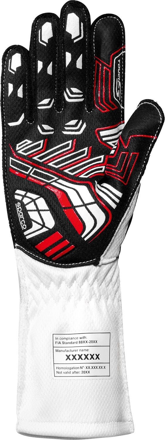 Sparco K -Arrow+ (FIA 8877-2022) Karthandschuhe Weiß / Schwarz