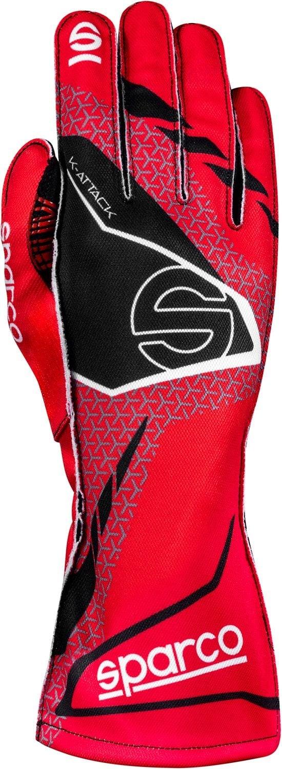 Sparco K-Attack Karthandschuhe rot/schwarz – Komfortable Karthandschuhe mit  griffigem und atmungsaktivem Material – KartKings