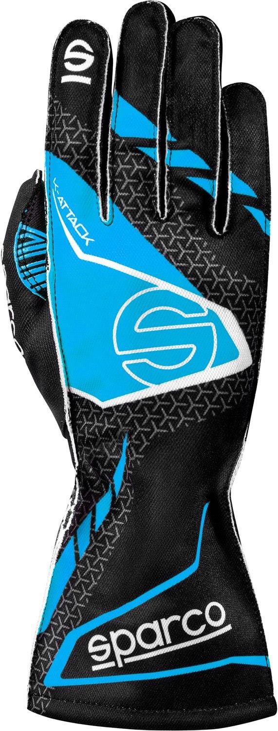 Sparco K-Attack Karthandschuhe Schwarz/Blau