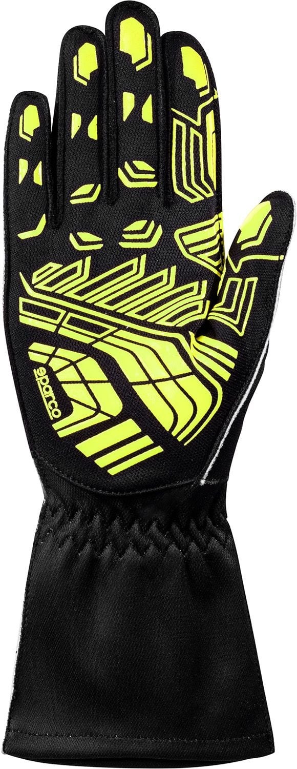 Sparco K-Attack Karthandschuhe Schwarz/Fluoreszierendes Gelb