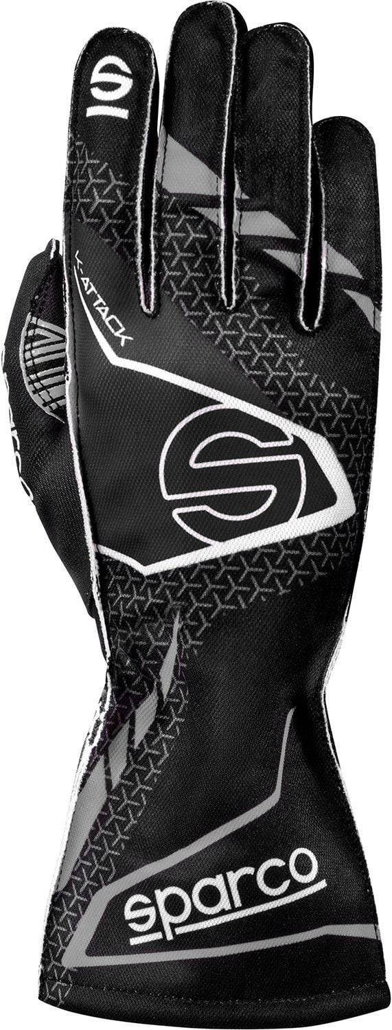 Sparco K-Attack Karthandschuhe schwarz/grau