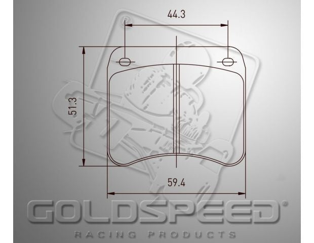 Goldspeed Remblok Set KC-KELGATE Typ 13,5 mm hinten