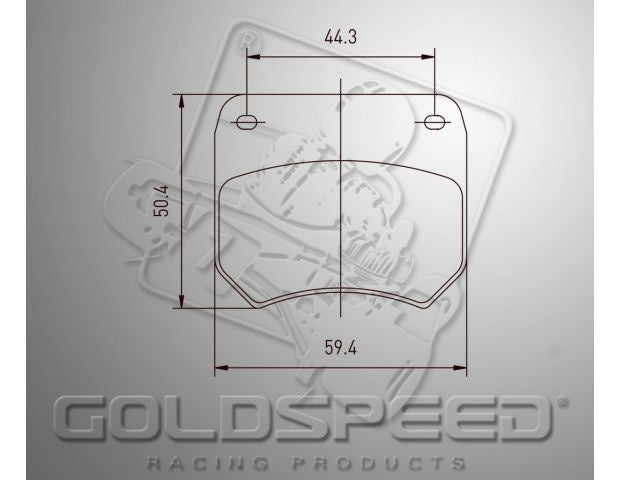Goldspeed Bremsbelagsatz KELGATE TYP 4&6 POD VORNE