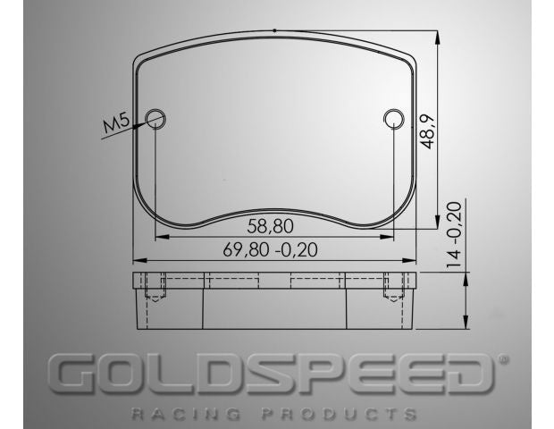 Goldspeed Remblok Set DINO-CAROLI Typ Vermietung hinten