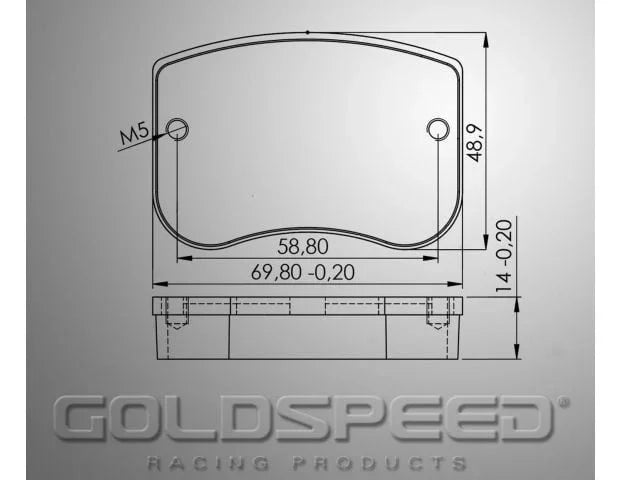 Goldspeed remblok set DINO-CAROLI type rental rear (rental compound) 2pcs - KartKings