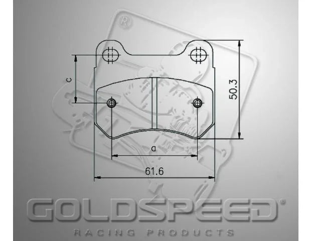 Goldspeed remblok set parolin first energy type - KartKings