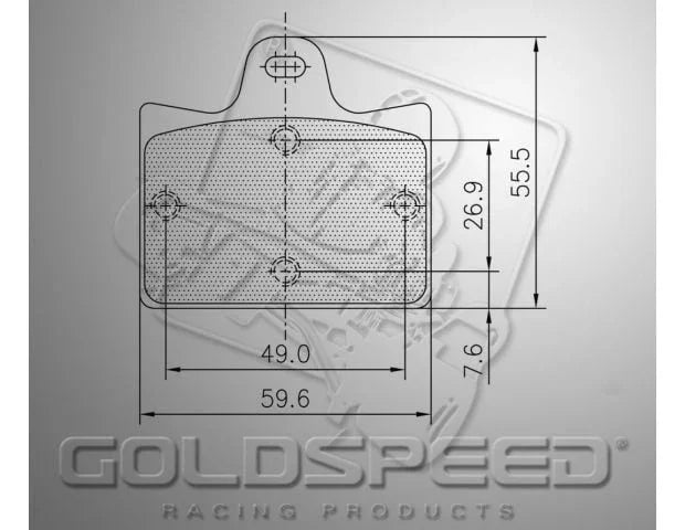 Goldspeed remblok set PCR type rear - KartKings