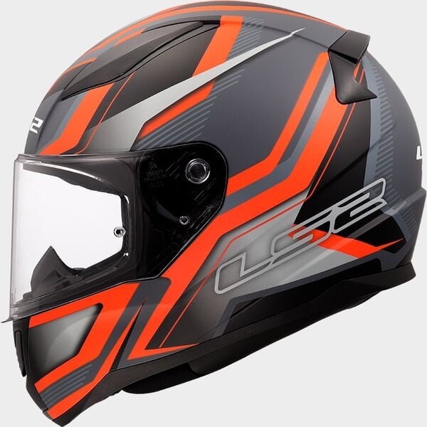 LS2 FF353 Rapid II Flitz Matt Orange/Grau