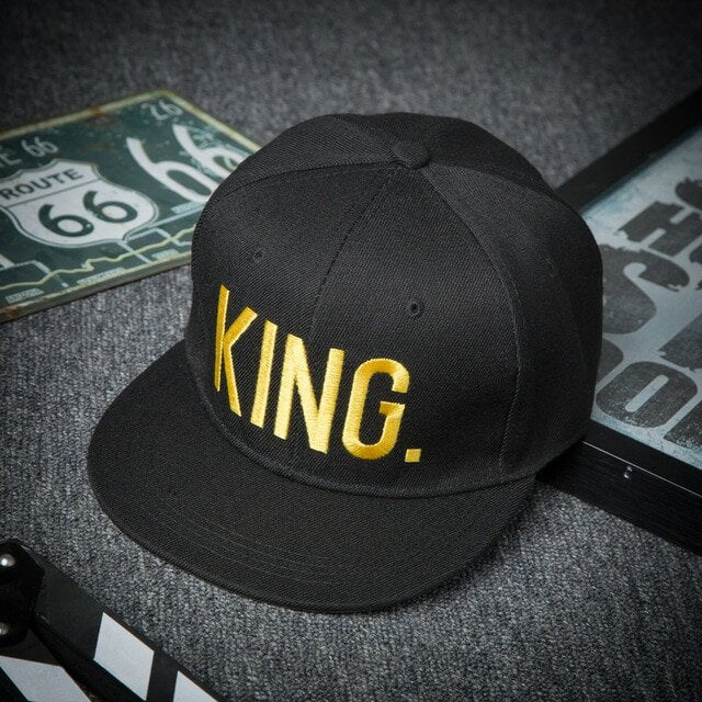 KING Snapback Cap Schwarz/Gold | Kappe | Gold