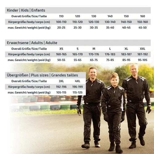 Speed 2-lagiger Overall RS-2 Silverstone schwarz/blau