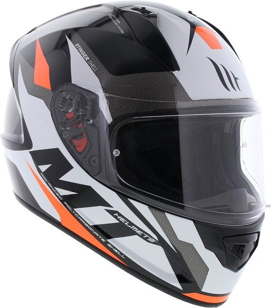 MT Helmets Stinger Brave Schwarz/Fluoreszierendes Orange