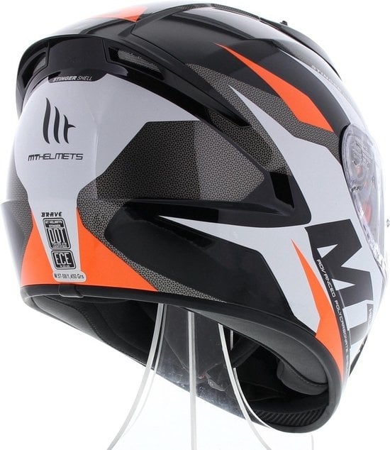 MT Helmets Stinger Brave Schwarz/Fluoreszierendes Orange