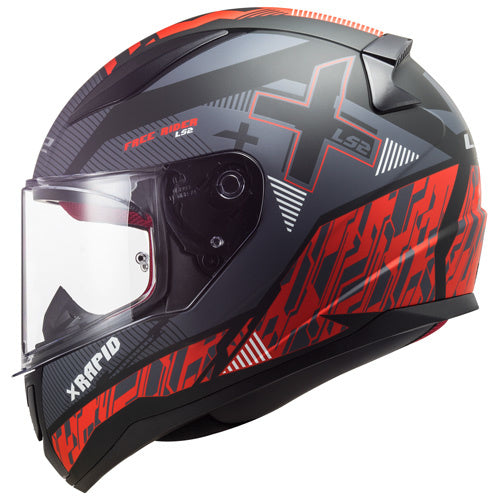 LS2 FF353 Rapid X-Street mattschwarz/rot