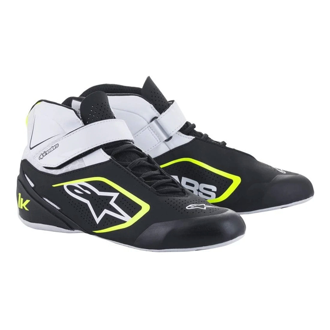 Alpinestars Tech 1 K V2 Schuhe Schwarz/Weiß/Fluoreszierendes Gelb