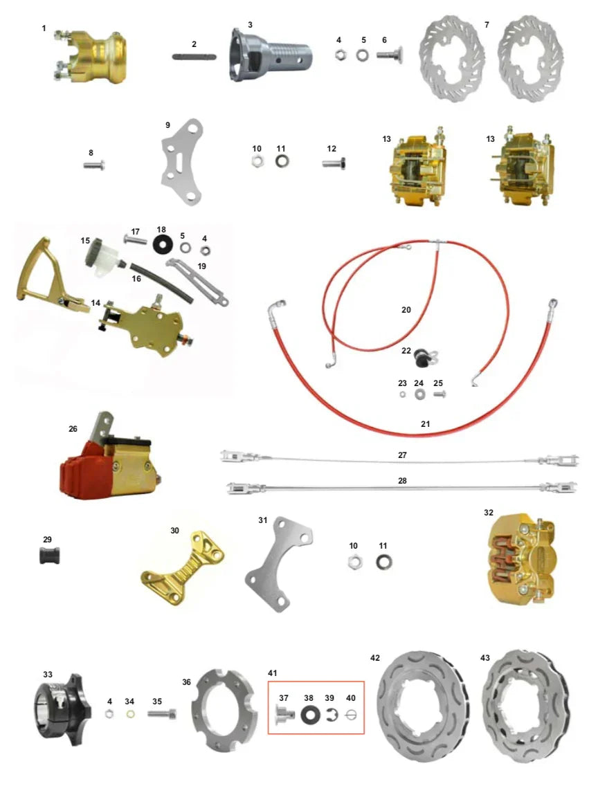 CRG Hand bediende voorremschijf V10 - KartKings