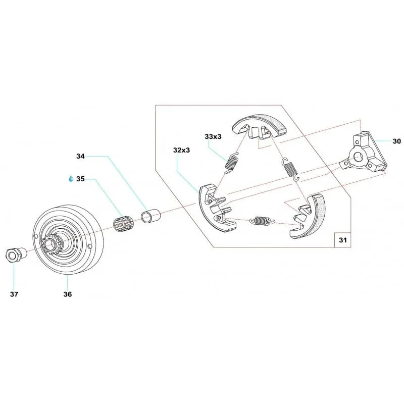 Comer koppeling huis 12 tanden C50/S60/S80/W60/K60 - KartKings