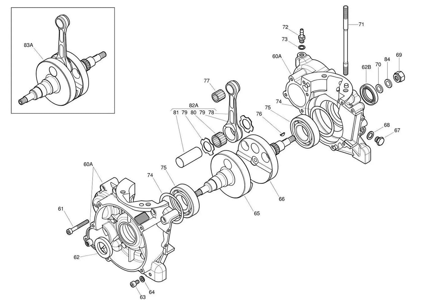 Iame X30 Kurbelwellenhälfte Zündseite