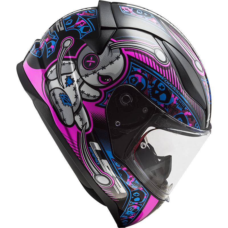 LS2 FF353 Rapid mini Kinderhelm Voodoo schwarz/pink