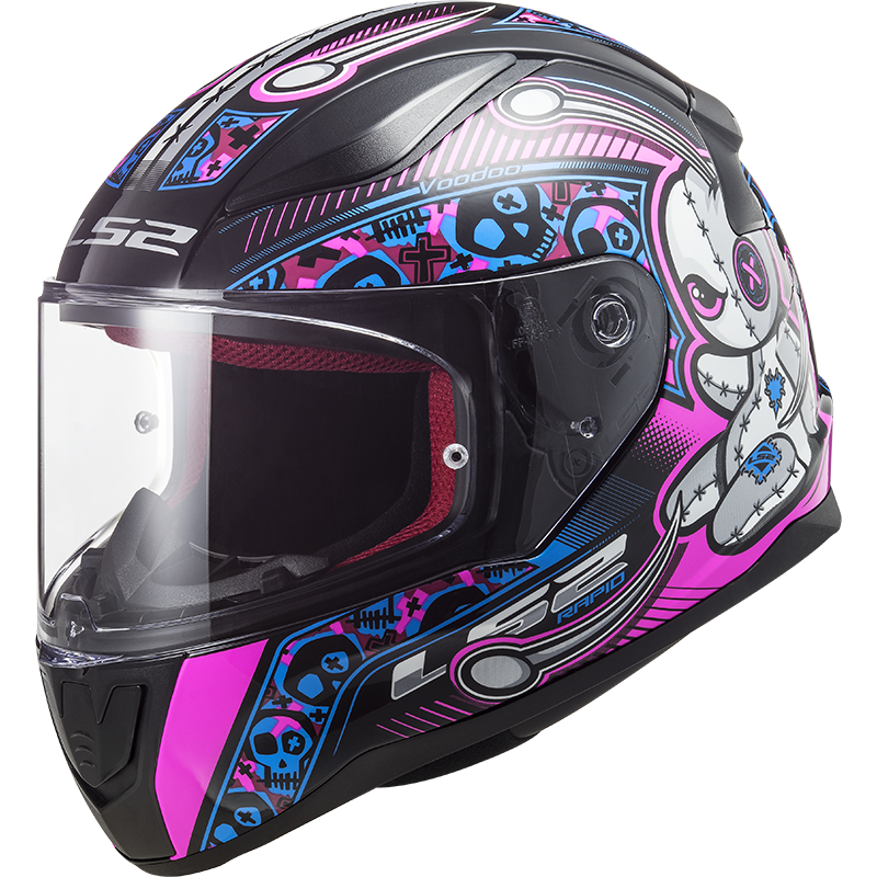 LS2 FF353 Rapid mini Kinderhelm Voodoo schwarz/pink