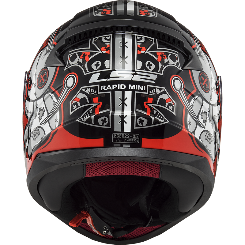 LS2 FF353 Rapid mini Kinderhelm Voodoo schwarz/rot