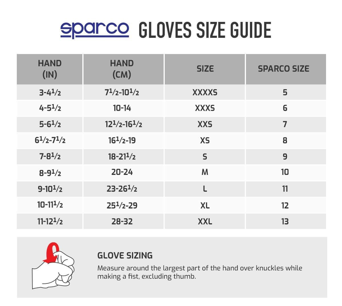Sparco K-Rookie Karthandschuhe schwarz/grau