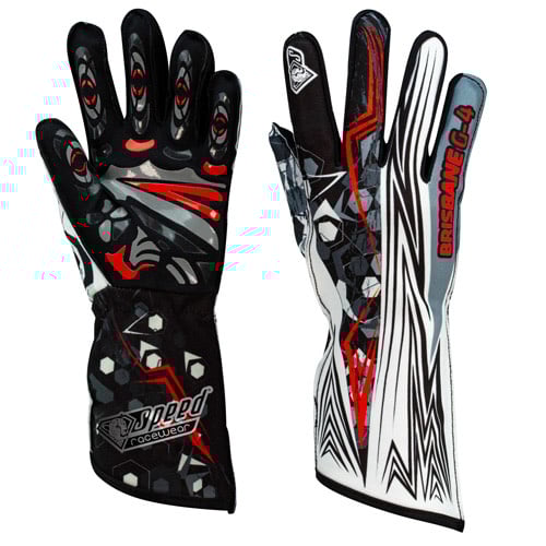 Speed-Handschuhe Brisbane G-4 Schwarz/Rot