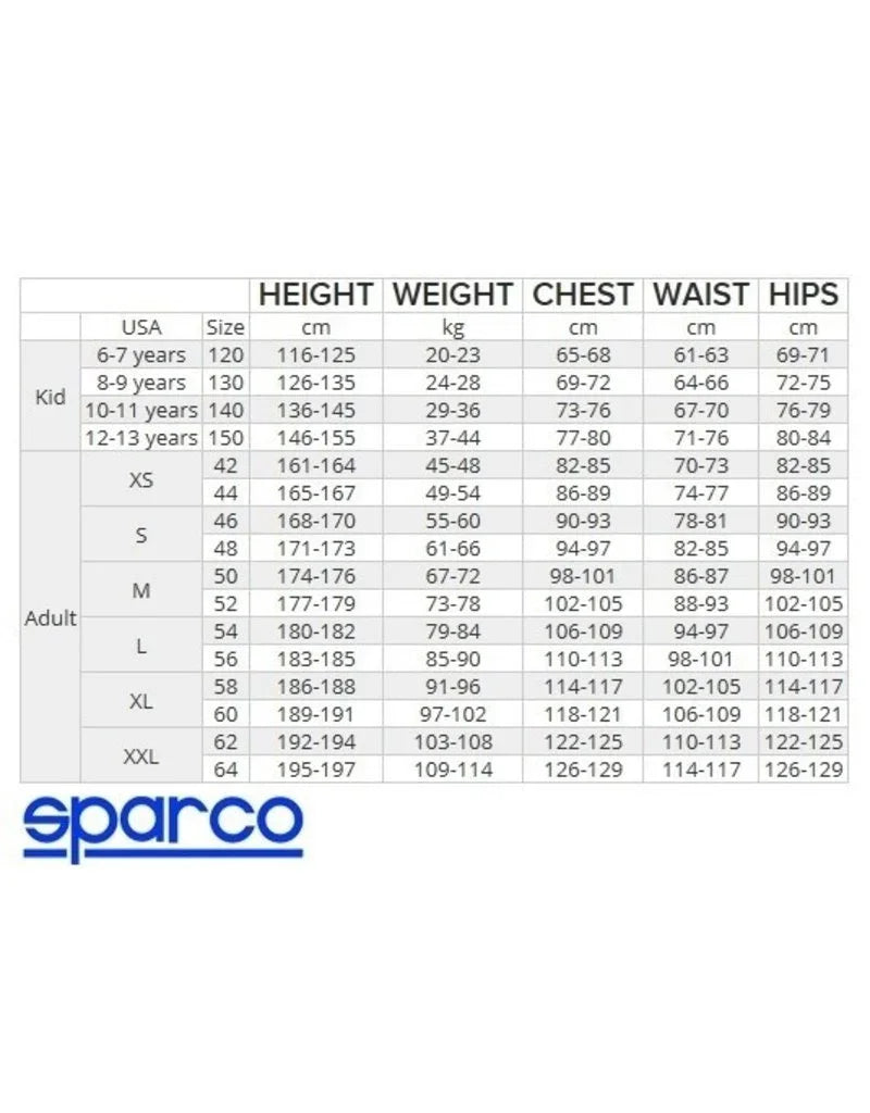 Sparco thunder overall blauw/geel - KartKings