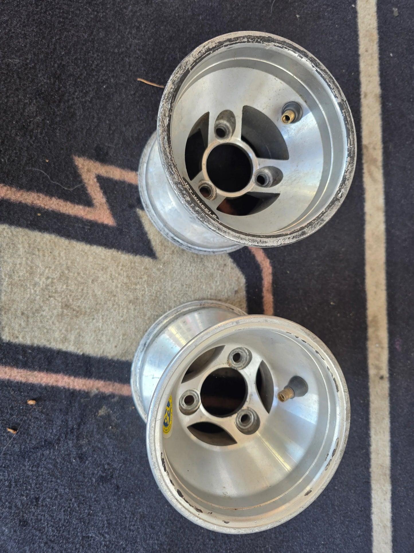 Gebruikt aluminium voorvelgen set 130mm - KartKings