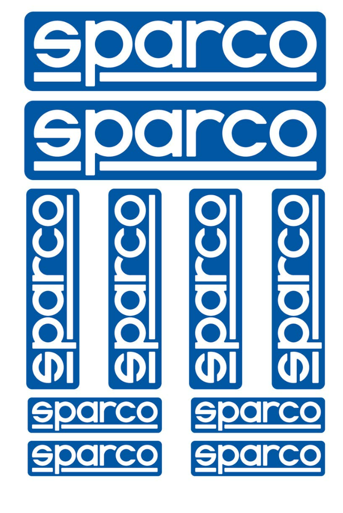 Sparco Vel mit Aufklebern in verschiedenen Größen, 10 Stück