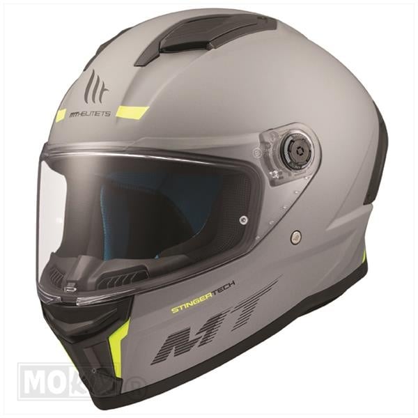 MT Helmets Stinger 2 mattgrau / fluoreszierend gelb