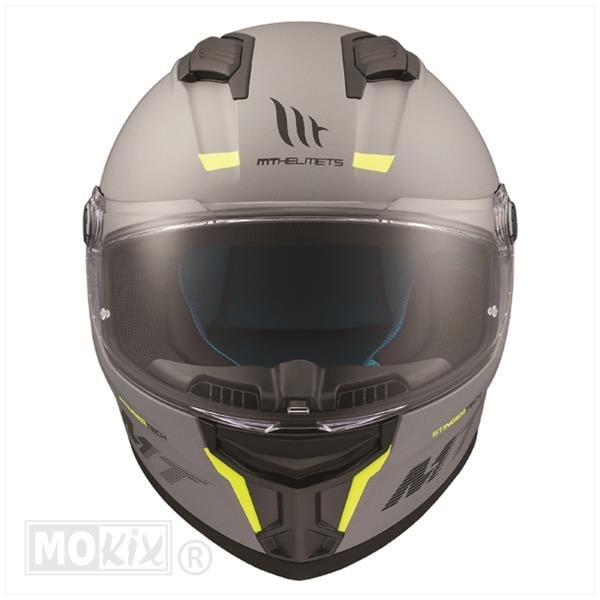 MT Helmets Stinger 2 mattgrau / fluoreszierend gelb