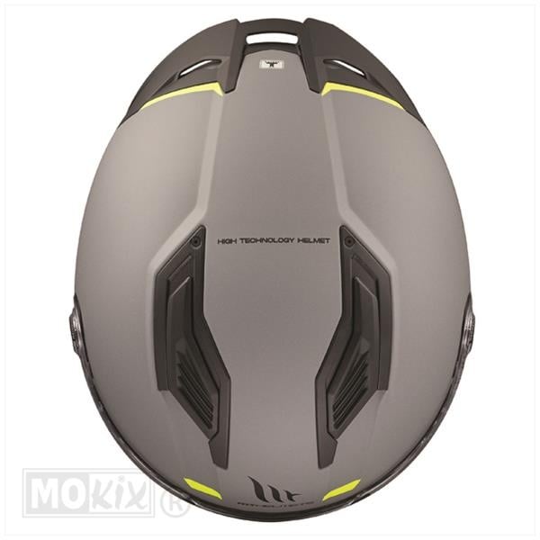 MT Helmets Stinger 2 mattgrau / fluoreszierend gelb