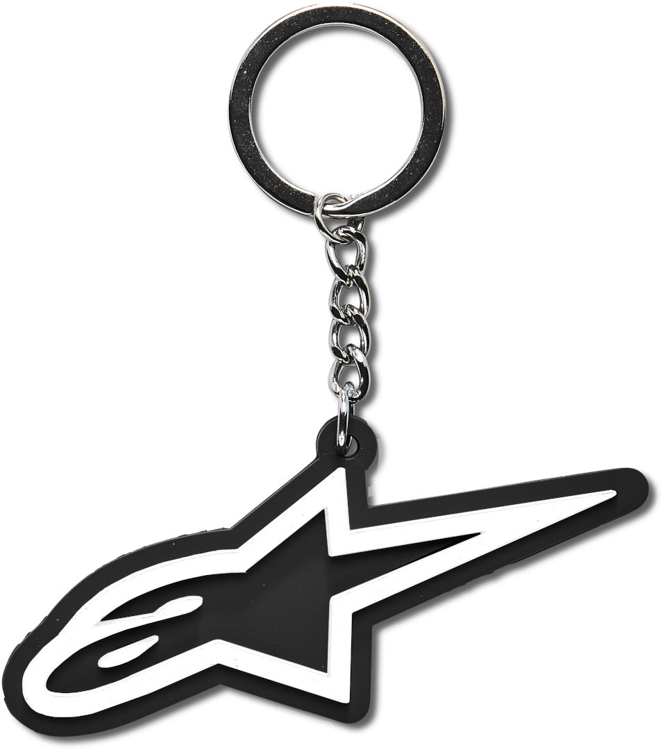 Alpinestars Logo Schlüsselanhänger schwarz/weiß