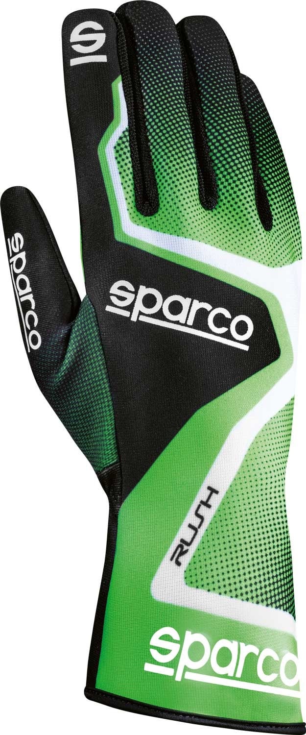 Sparco Rush Karthandschuhe Grün/Weiß