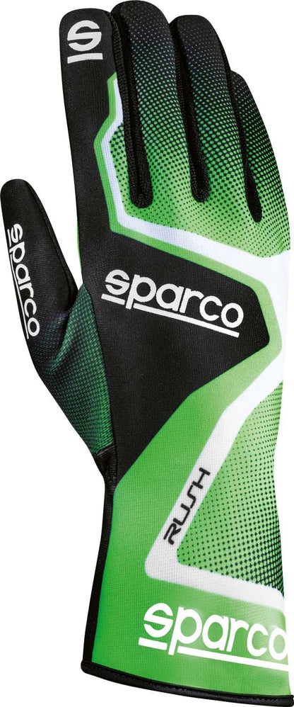Sparco Rush Karthandschuhe Grün/Weiß