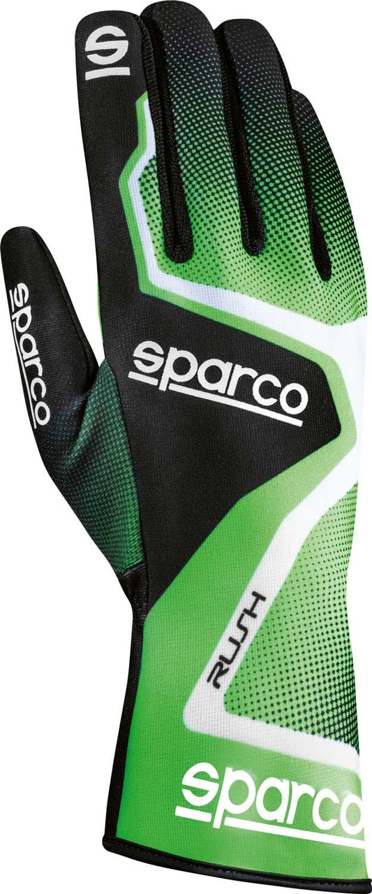Sparco Rush Karthandschuhe Grün/Weiß