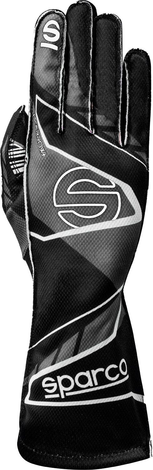 Sparco K-Arrow+ (FIA 8877-2022) Karthandschuhe Schwarz / Grau