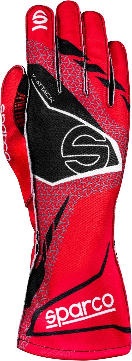 Sparco K-Attack Karthandschuhe Rot/Schwarz