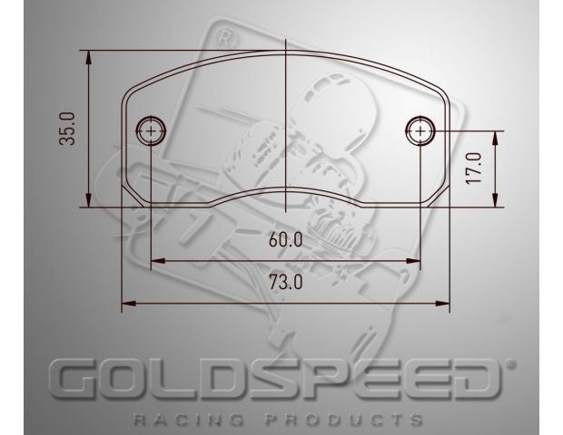 Goldspeed Bremsbelagsatz MS Kart kz vorn / mini hinten