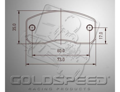 Goldspeed Bremsbelagsatz MS Kart kz vorn / mini hinten