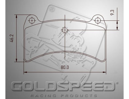 Goldspeed Remblok Set INTREPID EVO-8 -PRAGA-OK1-TILLOTSON T4 TYPE REAR