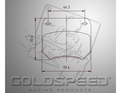 Goldspeed Bremsbelagsatz KELGATE TYP 4&6 POD VORNE
