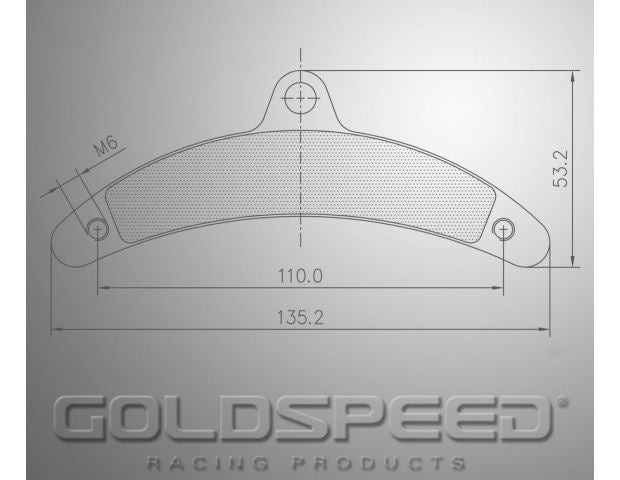 Goldspeed Remblok Set BIREL Typ Hinten Breite Löcher