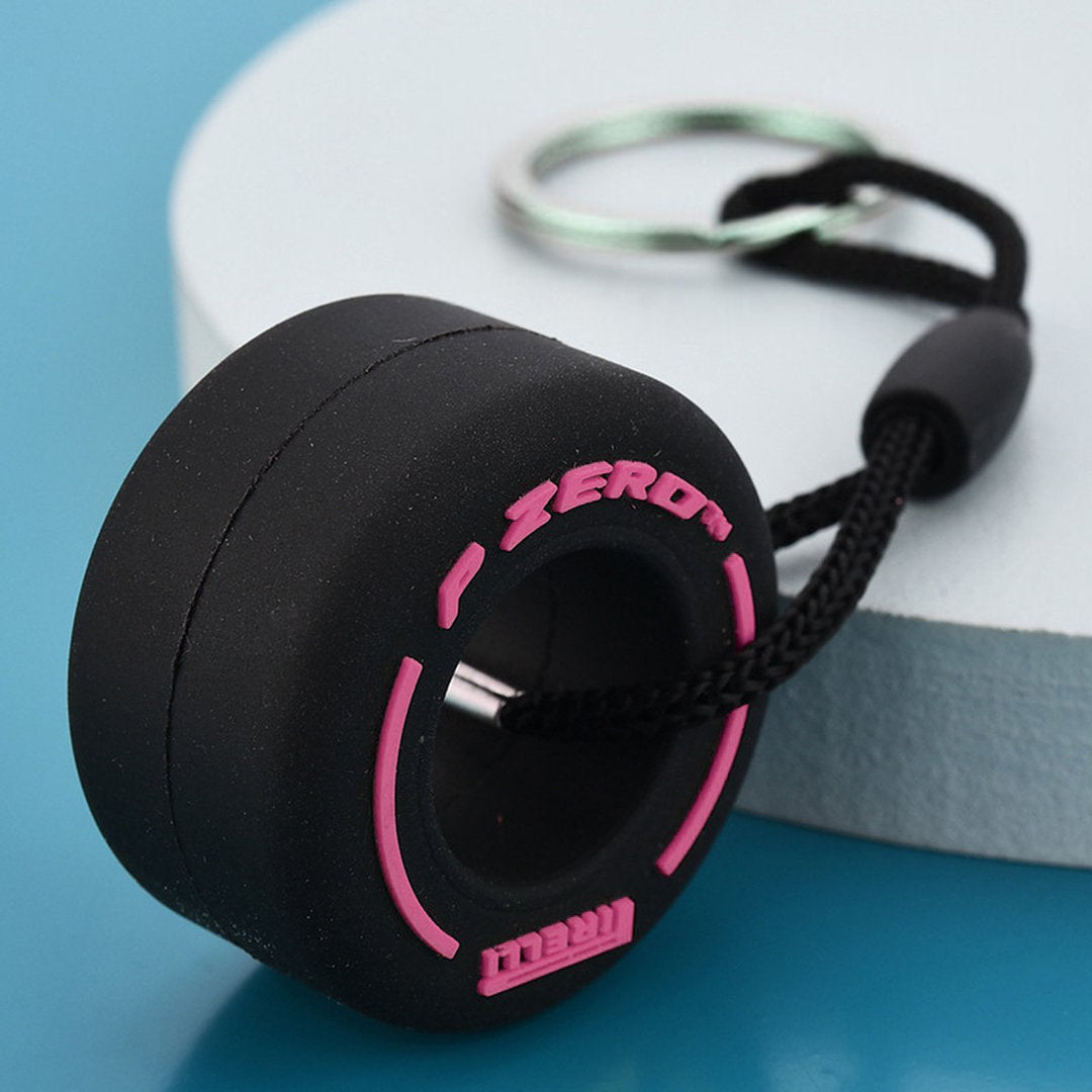 Formel 1 Schlüsselanhänger 7er Set | Gelb | Weiß | Rot | Grün | Blau | Pink | Lila | Pirelli | F1