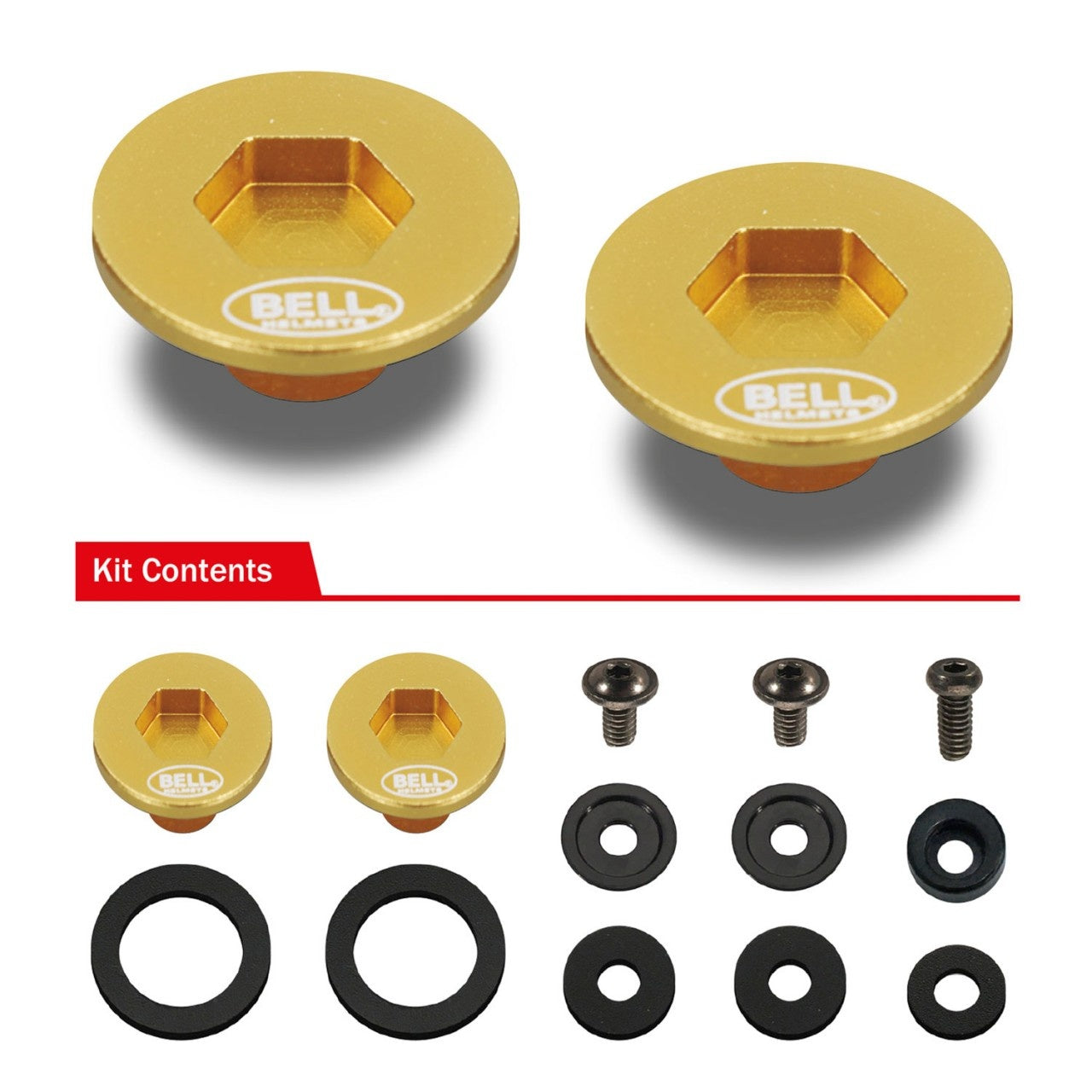 Bell KC7 CMR Schraubensatz gold