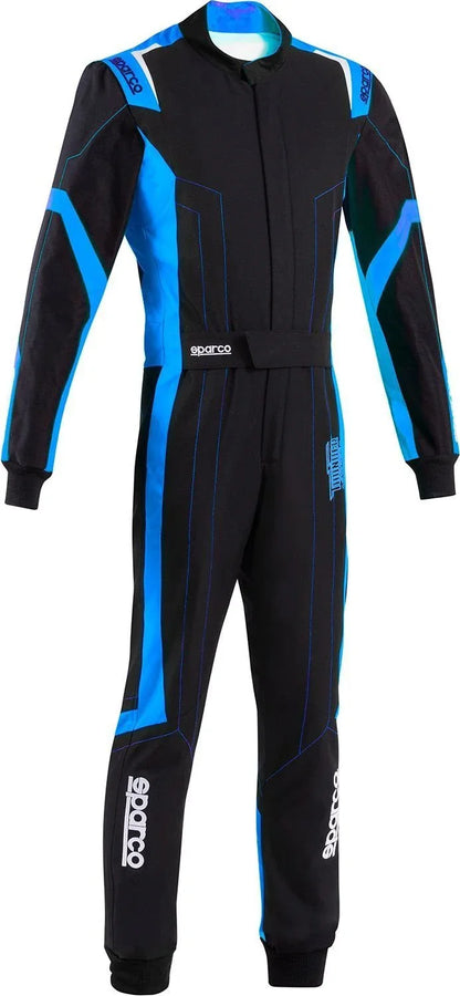 Sparco thunder advanced overall zwart/blauw - KartKings