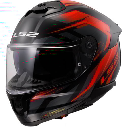 LS2 FF808 Stream II Fury schwarz/rot