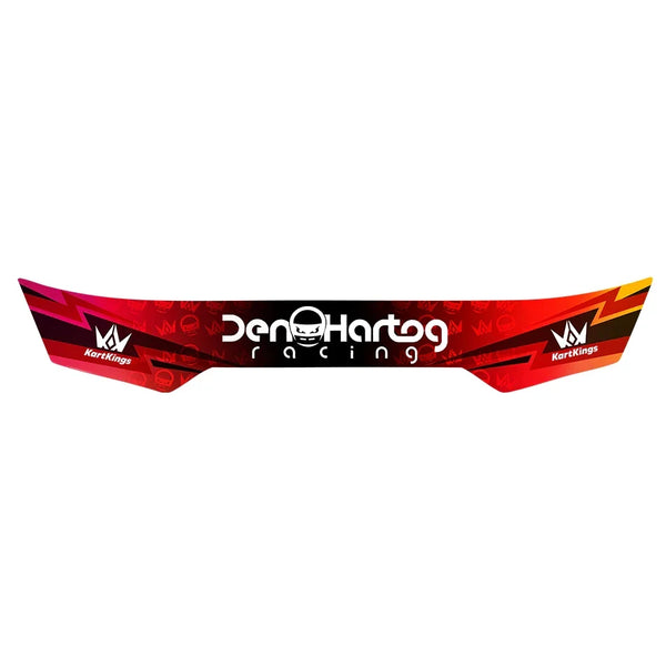 Den Hartog Racing Visieraufkleber – Rot/Schwarz + KartKings Design ...