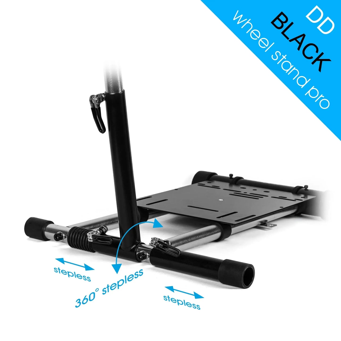 Wheel Stand Pro DD for Logitech, Fanatec, Moza Racing R9, R12 - BLACK - KartKings