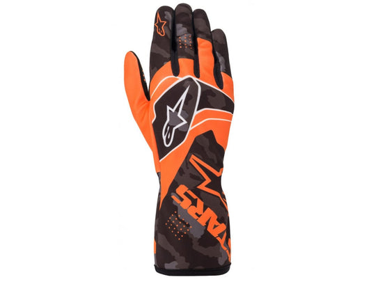 Alpinestars Tech 1-K Handschuh Camo Fluor orange/schwarz
